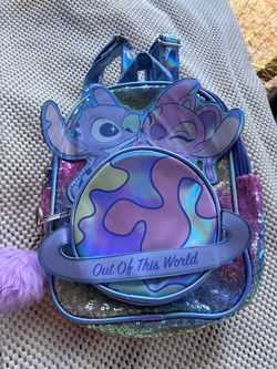 Disney Lilo And Stitch Mini Backpack Stitch And Angel Sequins Out Of This World