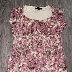 Style and co pink floral blouse size small