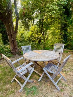 Solid Teak Outdoor Patio Set - Please Read