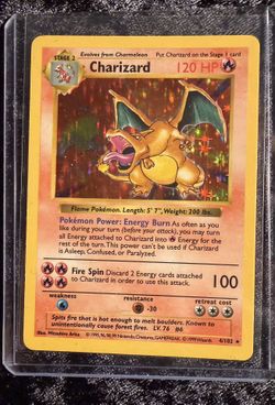 Charizard Shadowless From The 1999. Base Set.