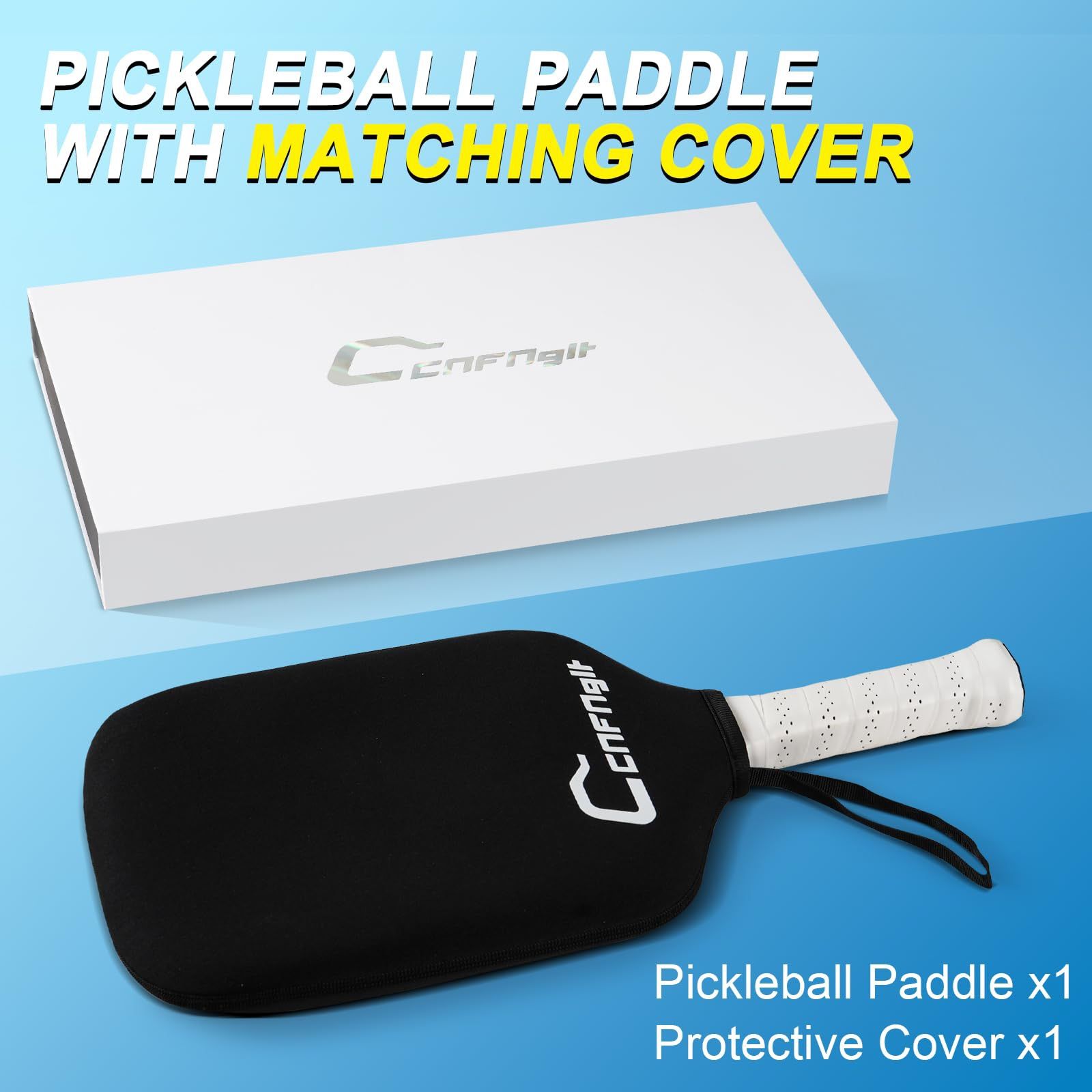 T700 Carbon Fiber Pickleball Paddle 16mm Lightweight Long Handle for Precision