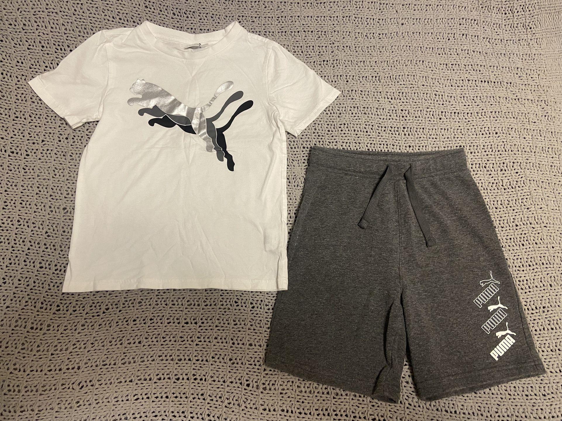 Boys Puma Shirt And Shorts Set Size 7-8