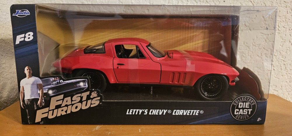 Jada Letty's Fast & Furious Chevy Corvette 2017 Box Version 1:24 Diecast NIB