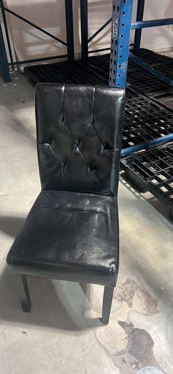 Black leather chair