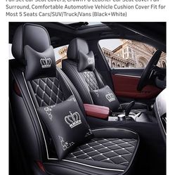 Brand: Aotiyer Full Set Car Seat Covers, Crown PU Leather