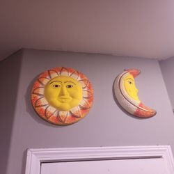 Wall decoration sun and moon