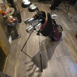 NORTHWESTERN ** MEN'S COMPLETE GOLF SET WITH SUN MOUNTAIN STAND BAG 