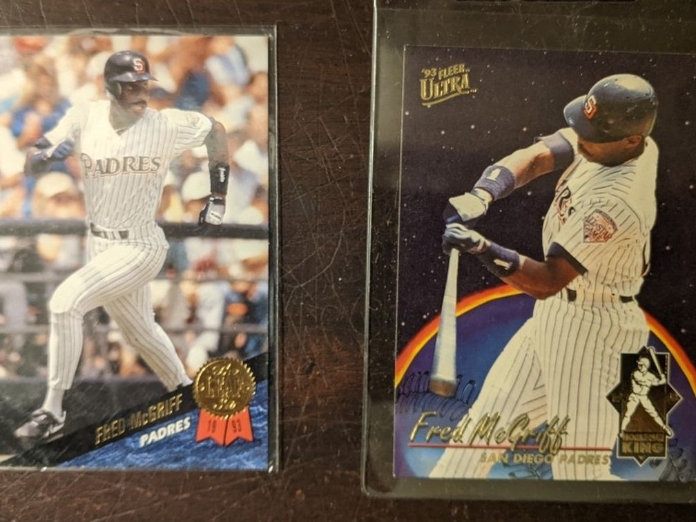 Fred McGriff - San Diego Padres-93 Leaf And Fleer Ultra (2 Cards)