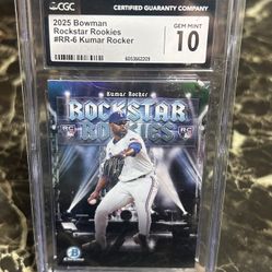 2025 Bowman - Rockstar Rookies Kumar Rocker #RR-6 (RC)