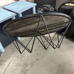 Steel And Wood Coffee Table
