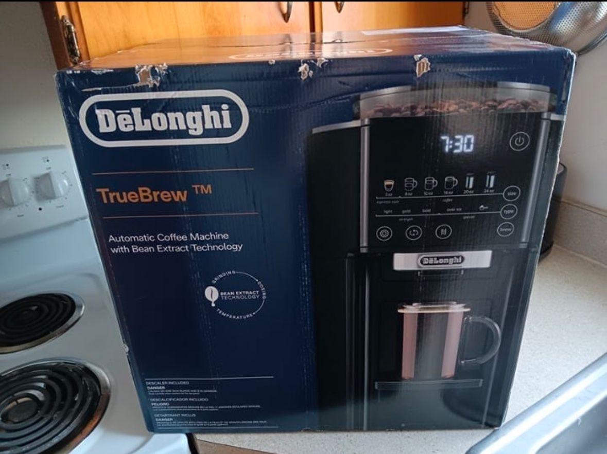De'Longhi True Brew Automatic Coffee Machine Bean Extract Tech Brand New In Box