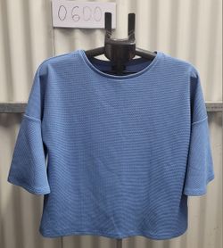 Jones New York Blue Textured Top - Size M (0600)