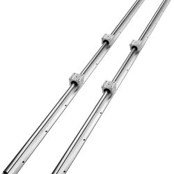 VEVOR Linear Rail, 2PCS SBR20-1500mm, Linear Slide Rail, 4 PCS SBR20UU Bearing Block CNC Kit Linear Rails and Bearings Kit CNC Rails Linear Rail Set 