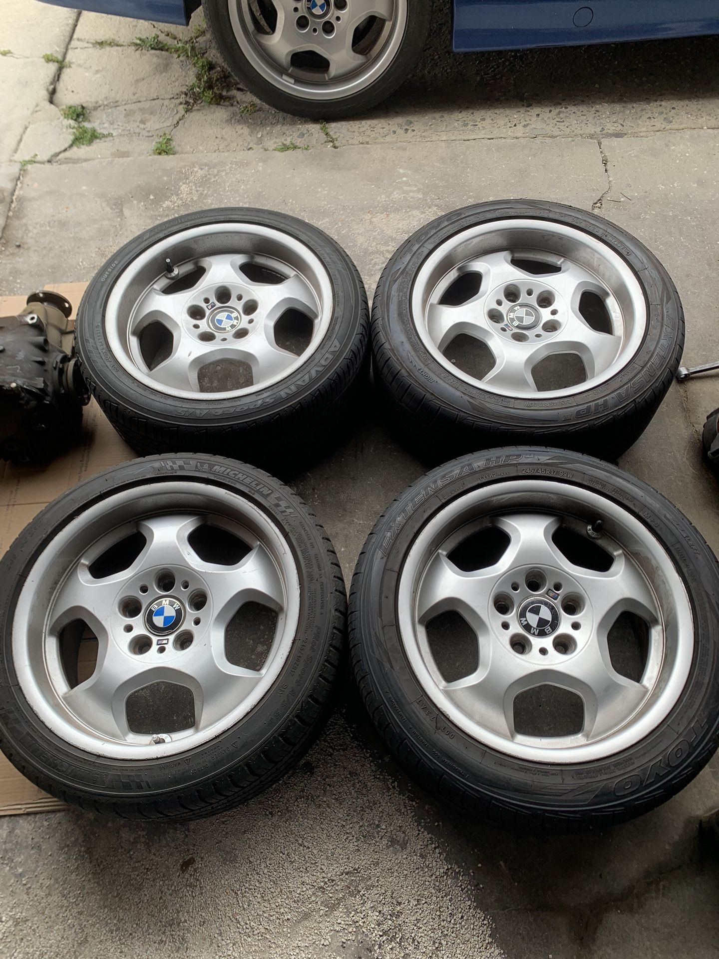 BMW E36 M3 Contour Wheels Squared Set 17x8.5 Rears Full Set
