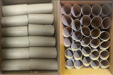 round cardboard tubes for crafts empty TOILET PAPER and PAPER TOWEL ROLLS