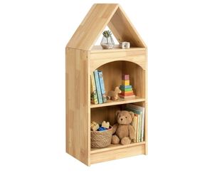 260 OOOK Rubberwood Montessori Shelf, 3-Tier Toy Organizers and Storage, Wood Corner Cabinet for Kids Room, Playroom, Nursery, Classroom, Kindergarten