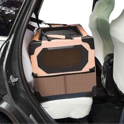 JOYTUTUS Collapsible Dog Crate, 26 Inch Portable Pet Crate for Car, Travel Dog K