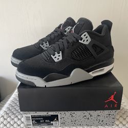 Jordan Retro 4 Black Canvas Size 6Y