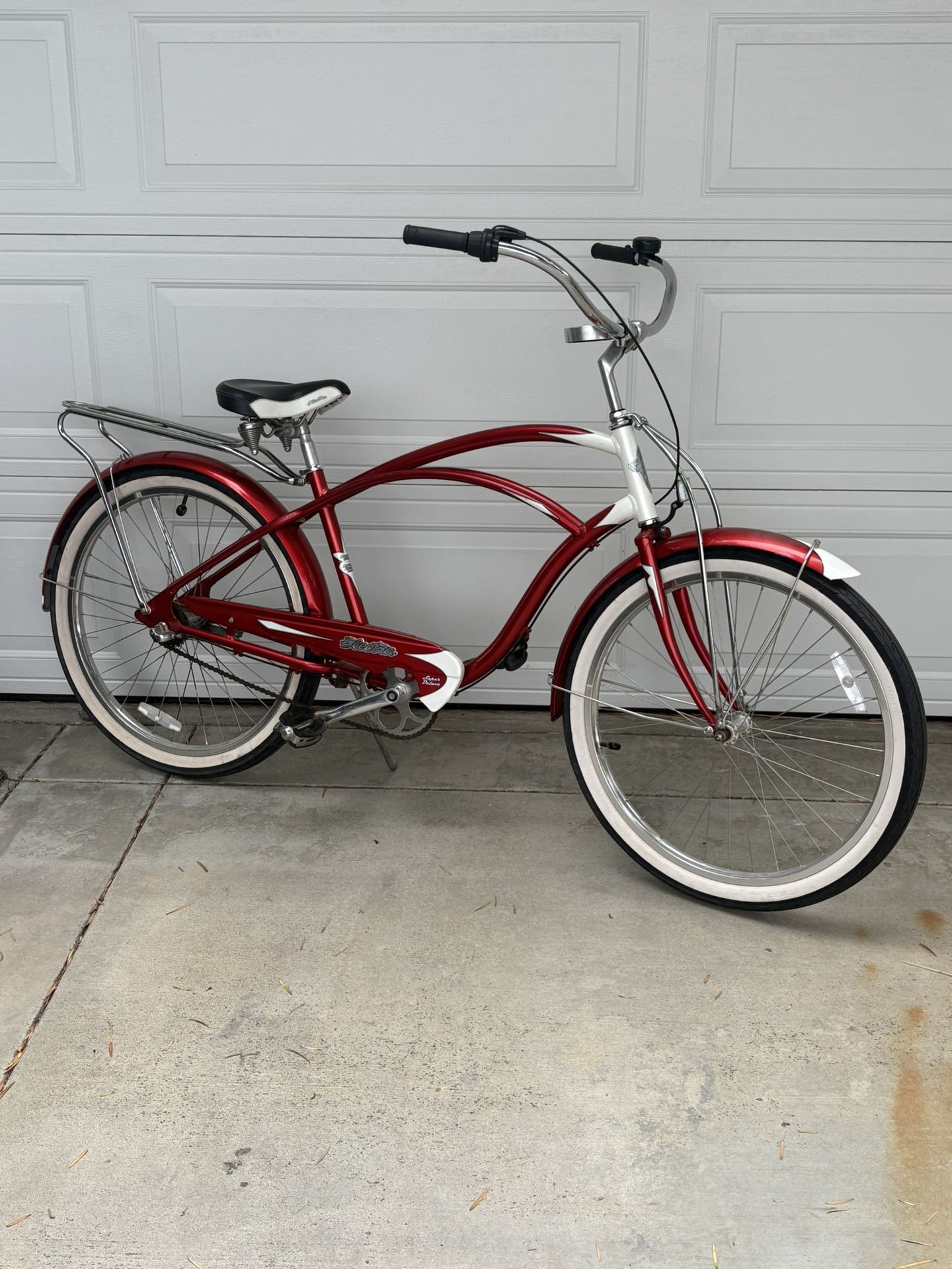Awesome Candy Apple Red Electra 3 Speed Aluminum Frame Super Deluxe Cruiser