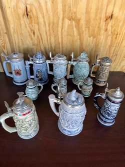 Collectible Beer Stein Lot of 11