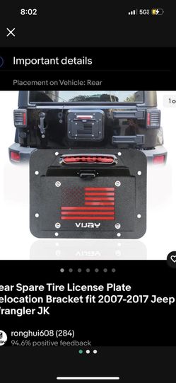 Jeep Back Tire Plate