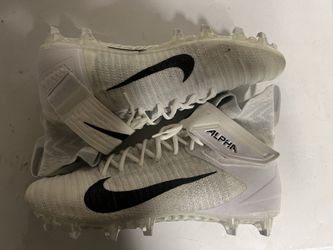 Nike Men's Alpha Menace Elite 2 Football Cleats Size 12 White/Black