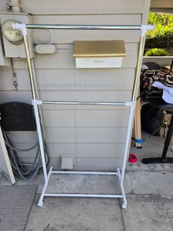 Rolling Double Rail Garment Rack