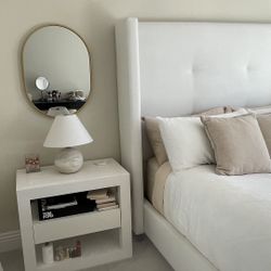 Matte Gold Framed Mirrors (Set Of 2)