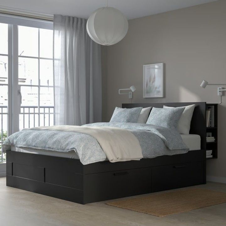 Ikea Bedframe and 2 Cube Storage Bedroom Set