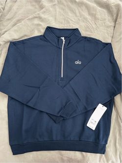Alo Quarter-Zip Pullover Sweatshirt Navy