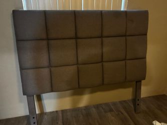 Gray Tufted Upholstered Headboard frame - No Center piece