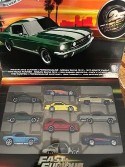 Hot Wheels Fast & Furious Silver Series 10-Car Set