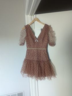Self Portrait 2020 Polka Dot Diamante Mini Dress Size US 4