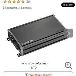 Kicker CX Series Mono Subwoofer Amplifier 