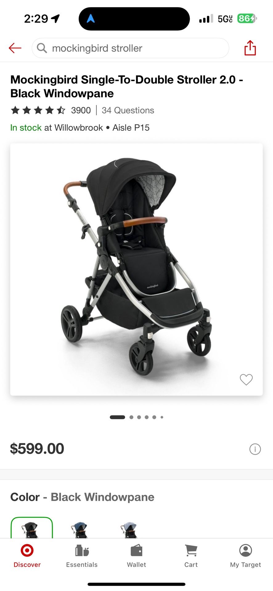 Brand New Mockingbird Single To Double Stroller