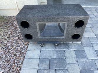 Car subwoofer speaker box w/ 2 Alpine series S 12” subwoofers