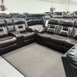 3pc Recliner Set Sofa Set 