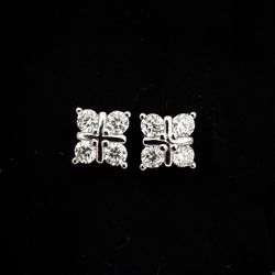 Moissanite 0.8 CT Earrings (New) 