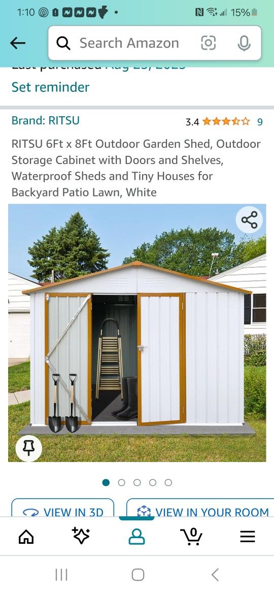 6x8 Garden Storage Shed (PLEASE READ DESCRIPTION)