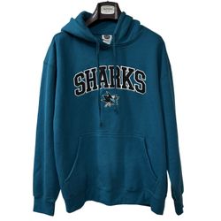NHL San Jose Sharks Pullover Hoodie Mens XL Teal