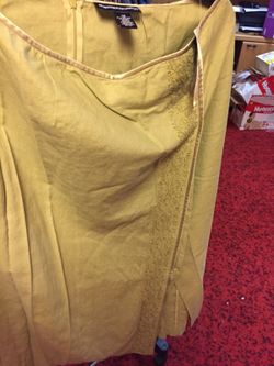 Long mint green skirt