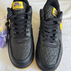 Kobe Bryant X Air Force 1 Low Lakers Away Numbered