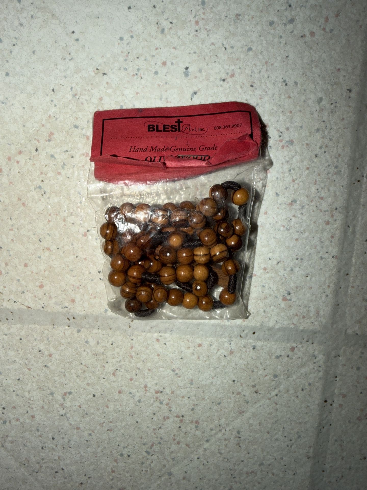Olive Wood Round Beads Polished Rosary Jewelry Holy land Bethlehem Jerusalem