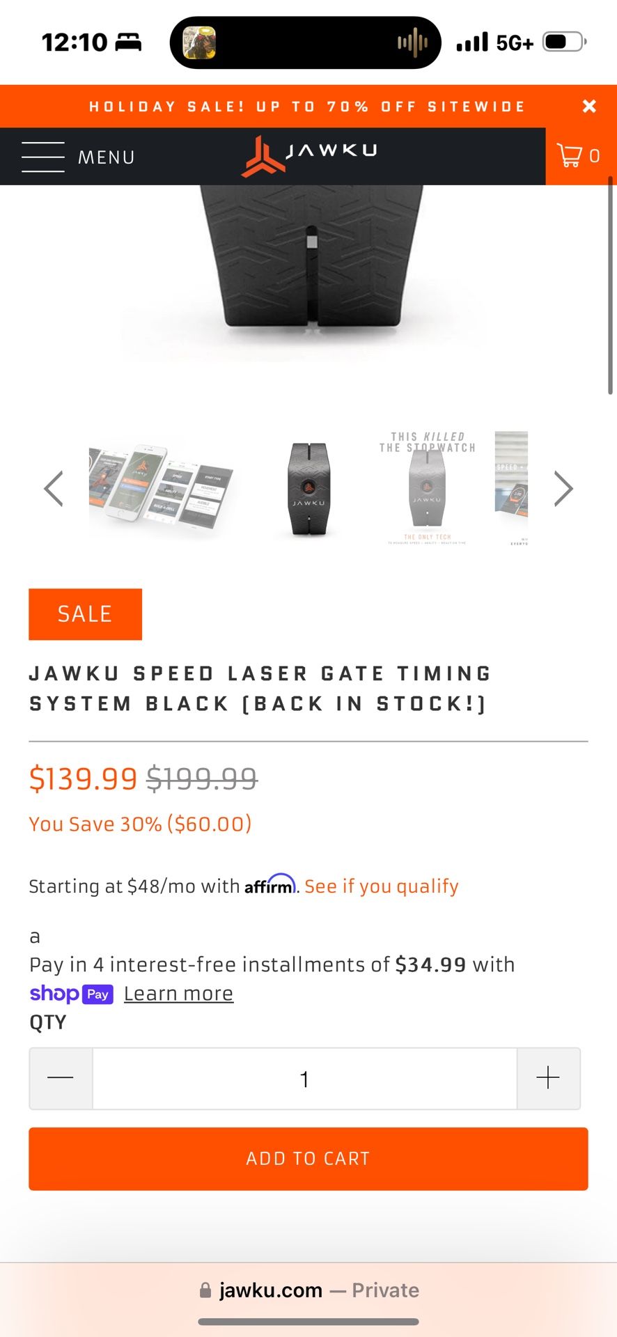 Jawku Speed Watch For Athletes