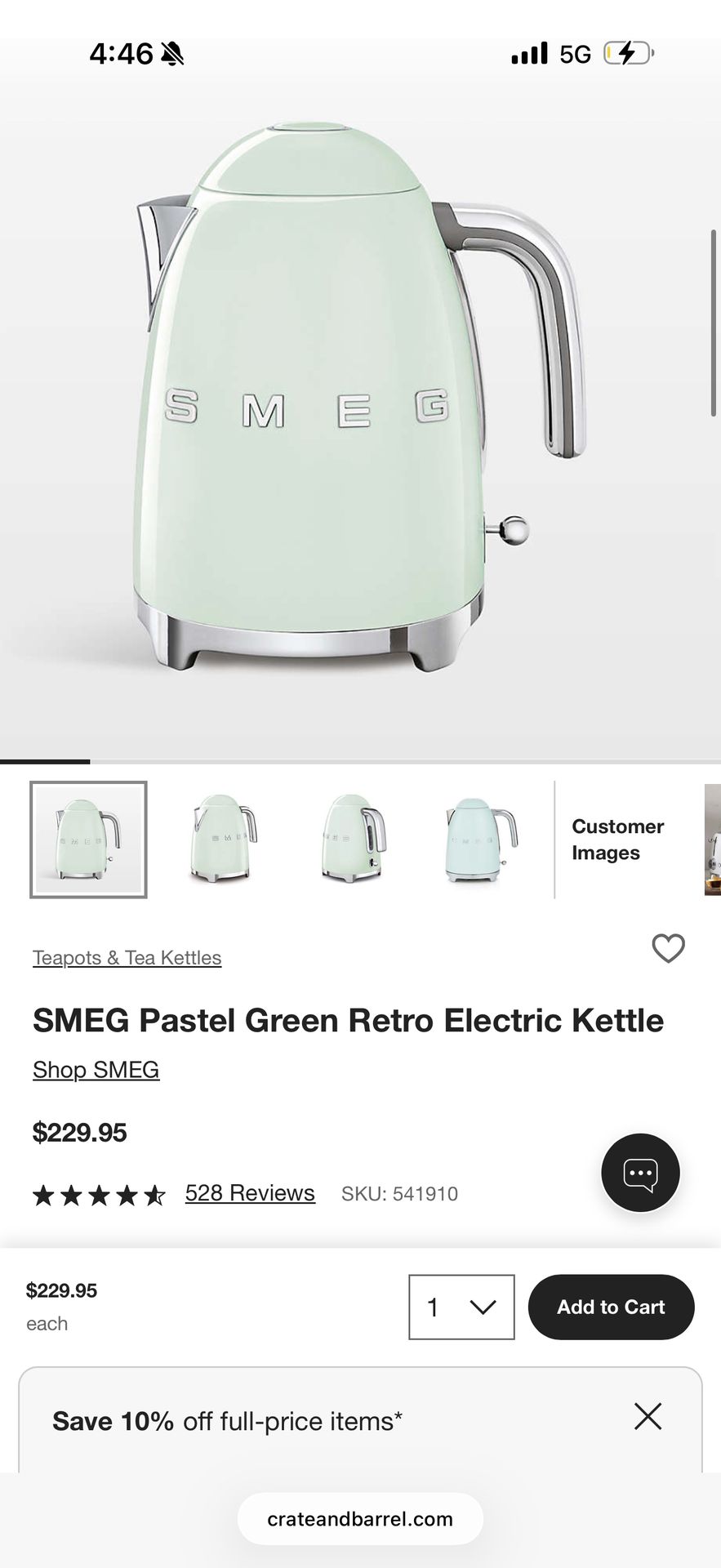 Smeg Tea Kettle