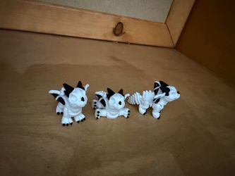 Dragons (candy corn, skeleton, and button eye)