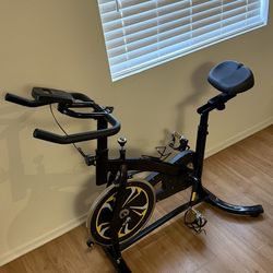 Merax Indoor Cycling Bike Trainer Exercise Bicycle With Digital LCD Monitor