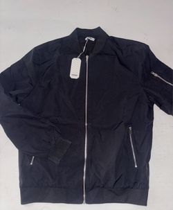 New Men’s Coofandy Black Zipper Jacket