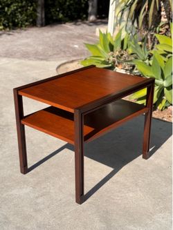 Dunbar Edward Wormley Mid Century Wood Modern 2-Tier Side Table