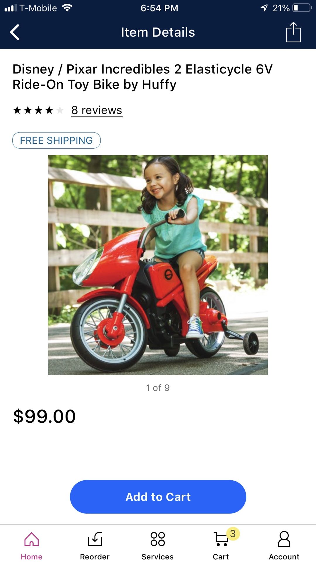 Incredibles 2 elasticycle 6v ride-on toy bike by huffy